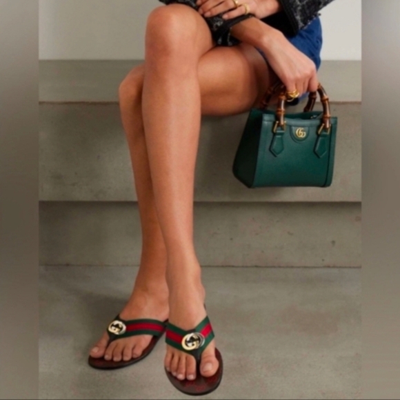 NIB Gucci Kika Interlocking GG Thong Flip Flop Sandal Size EU 39 - Picture 9 of 12